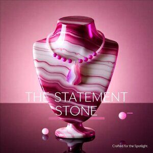 Pink & White Agate + Sugilite Choker Bib Necklace ~ Unique Feminine Girlie Boho